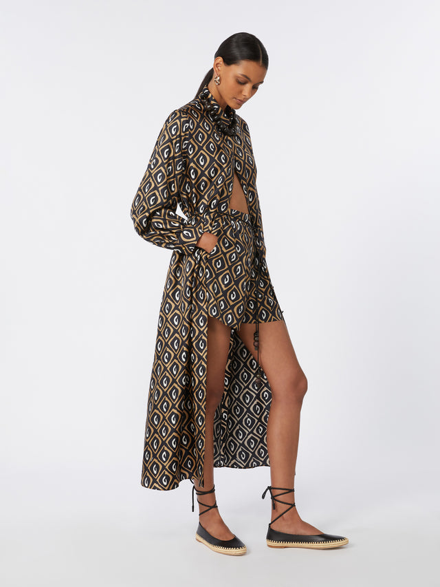 max mara printed silk twill shirt dress for women