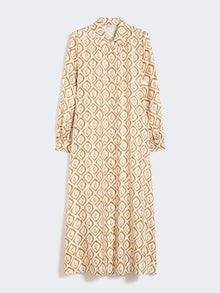 max mara printed silk twill shirt dress for women