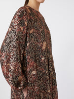 max mara maxi dress in silk and lurex for women