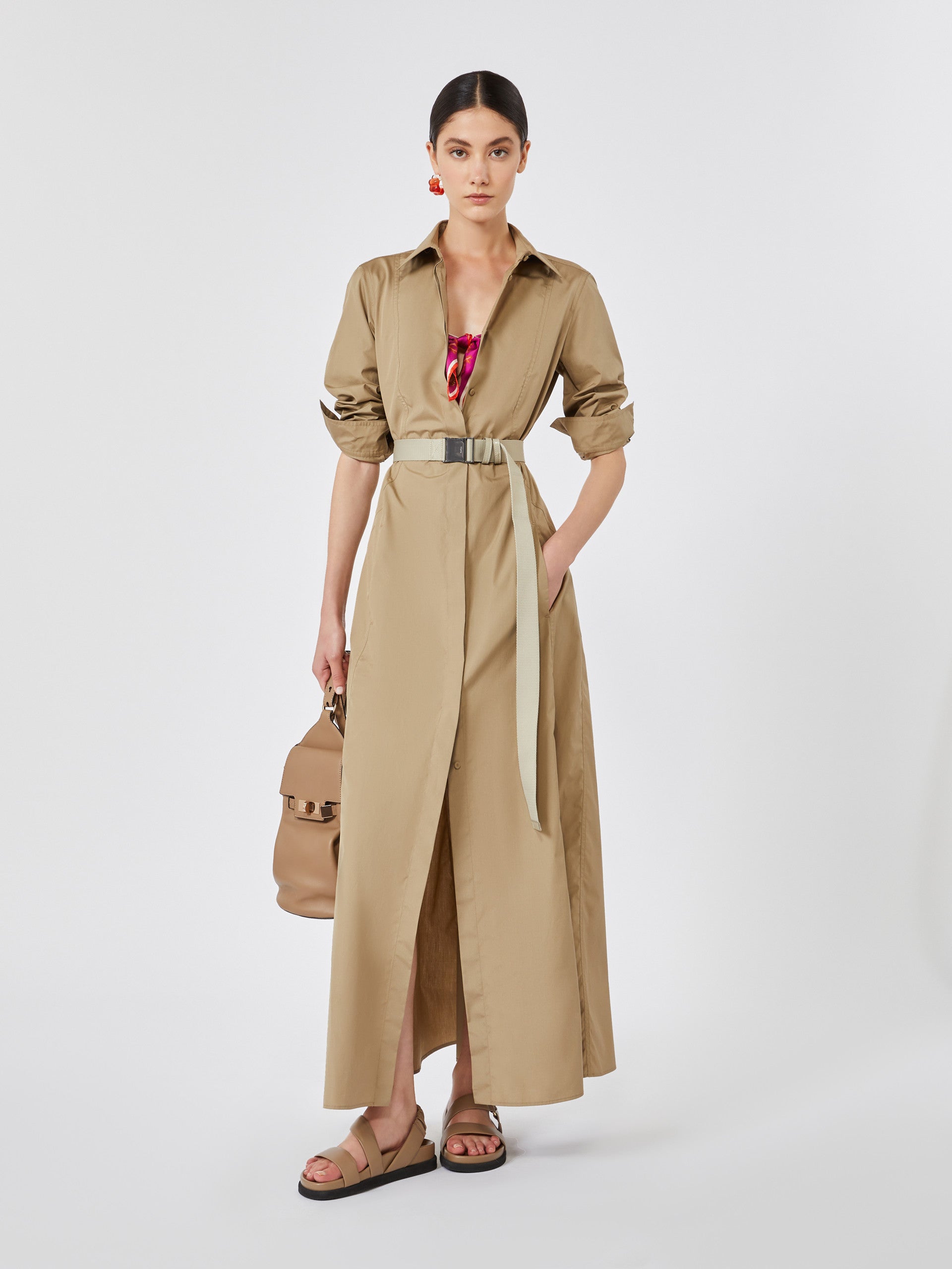 max mara cotton poplin shirt dress for women