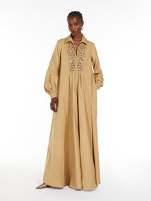 Long Dress In Cotton Poplin for Women - Beige - Max Mara UAE