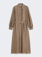 Printed silk shirt dress