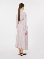 Printed silk shirt dress