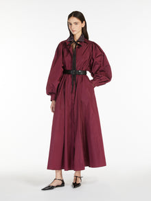 Flared Taffeta Dress for Women - Wine-Coloured - Max Mara UAE