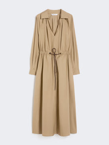 Cotton Poplin Dress for Women - Kaki - Max Mara UAE