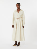 Cotton Poplin Dress for Women - Beige - Max Mara UAE