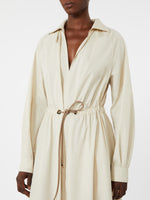 Cotton Poplin Dress for Women - Beige - Max Mara UAE