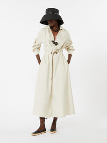 Cotton Poplin Dress for Women - Beige - Max Mara UAE