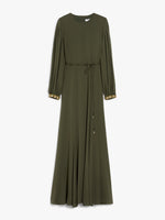 Silk Charmeuse Dress for Women - Kaki - Max Mara UAE