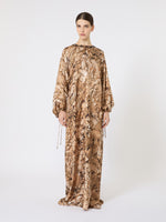 Printed silk tunic dress