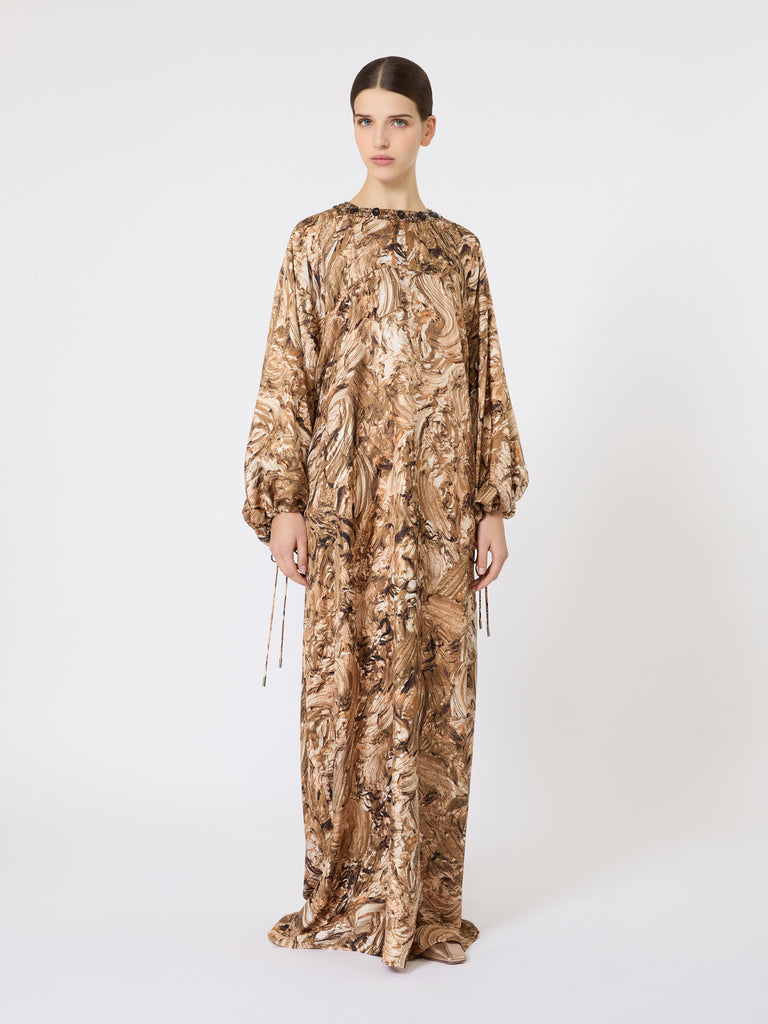 Printed silk tunic dress