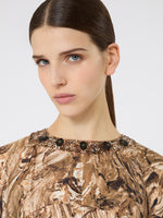 Printed silk tunic dress