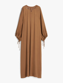 Unstructured Silk Dress for Women - Hazelnut Brown - Max Mara UAE