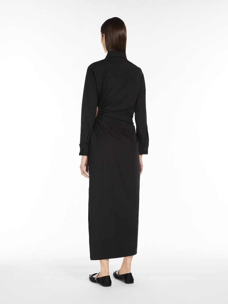 max mara cotton-poplin fitted dress