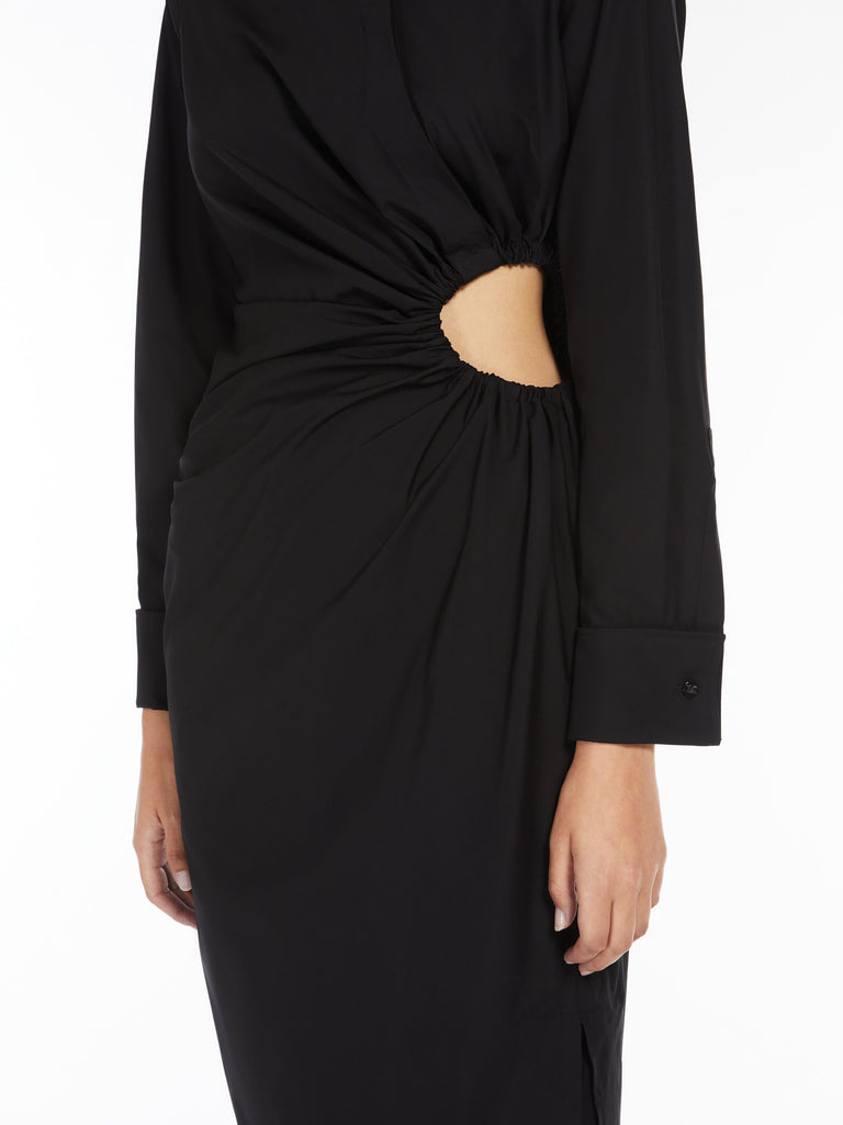 max mara cotton-poplin fitted dress