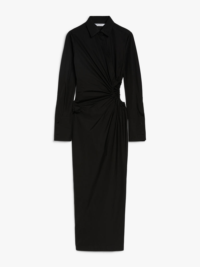 max mara cotton-poplin fitted dress