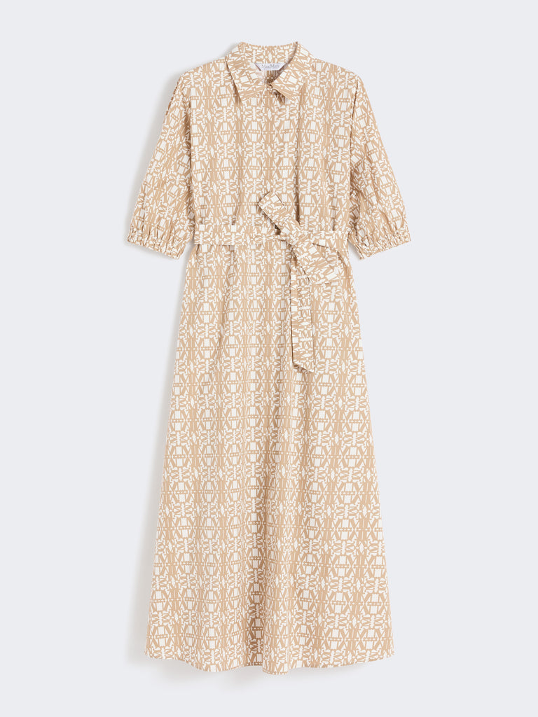 max mara printed poplin shirt dress