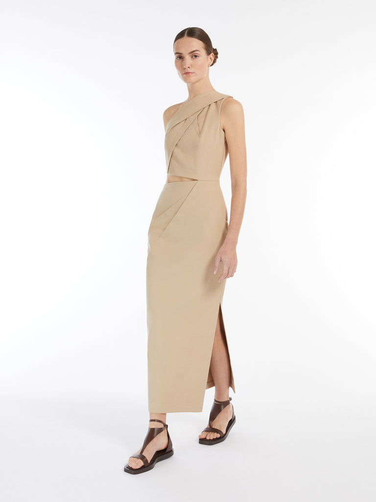 max mara close-fitting cotton twill dress