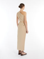 Close-Fitting Cotton Twill Dress for Women - Caramel - Max Mara UAE