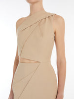Close-Fitting Cotton Twill Dress for Women - Caramel - Max Mara UAE