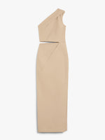 Close-Fitting Cotton Twill Dress for Women - Caramel - Max Mara UAE