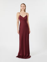 max mara silk satin slip dress for women