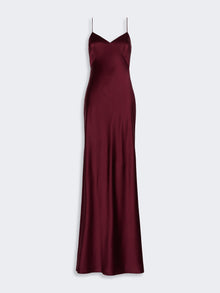 Silk Satin Slip Dress for Women - Bordeaux - Max Mara UAE