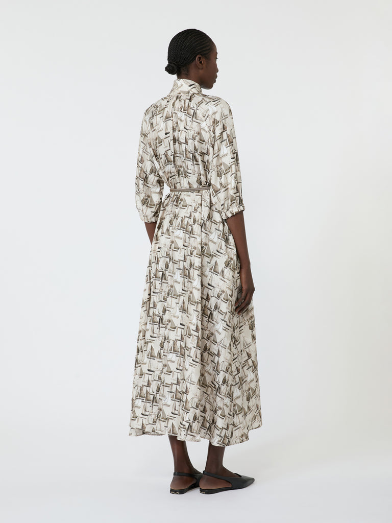 max mara printed silk dress