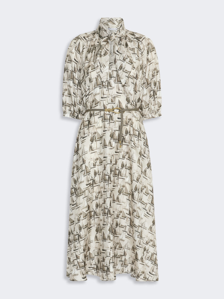 max mara printed silk dress