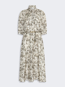 max mara printed silk dress for women