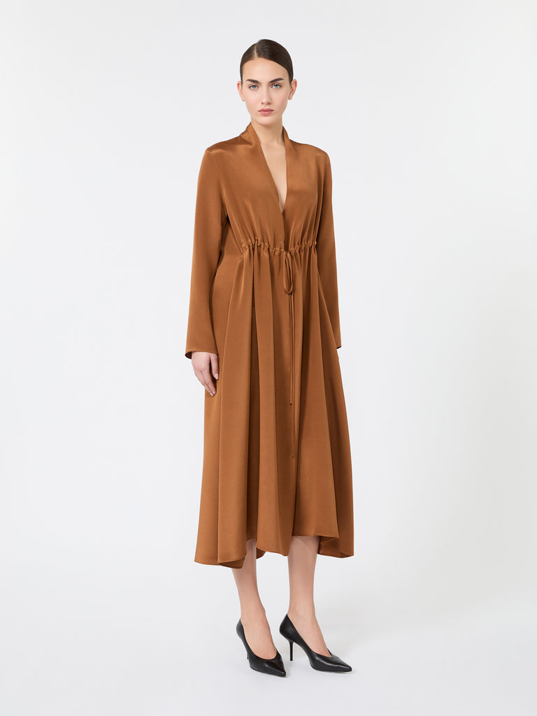 max mara long silk crepe de chine dress