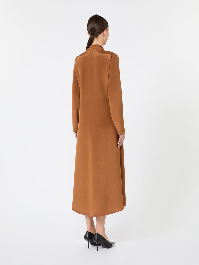max mara long silk crepe de chine dress