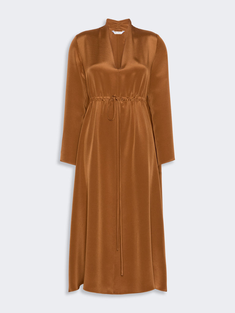 max mara long silk crepe de chine dress