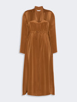 max mara long silk crepe de chine dress for women