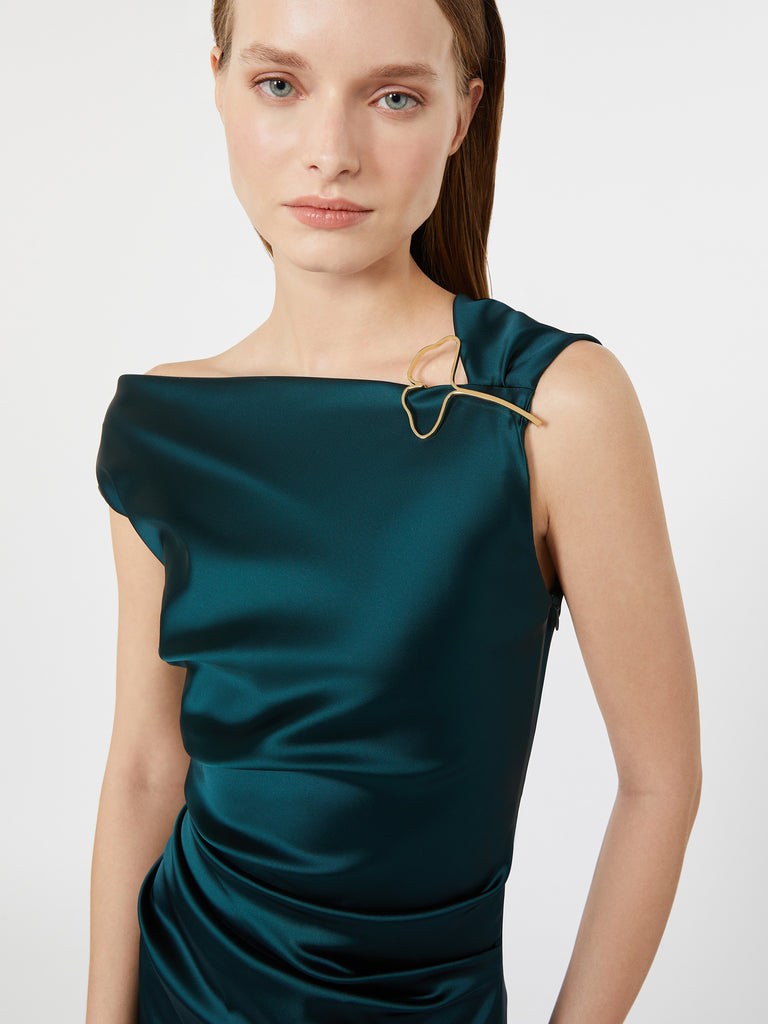 max mara long stretch satin dress