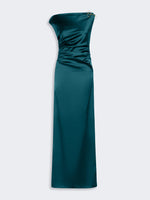 max mara long stretch satin dress for women