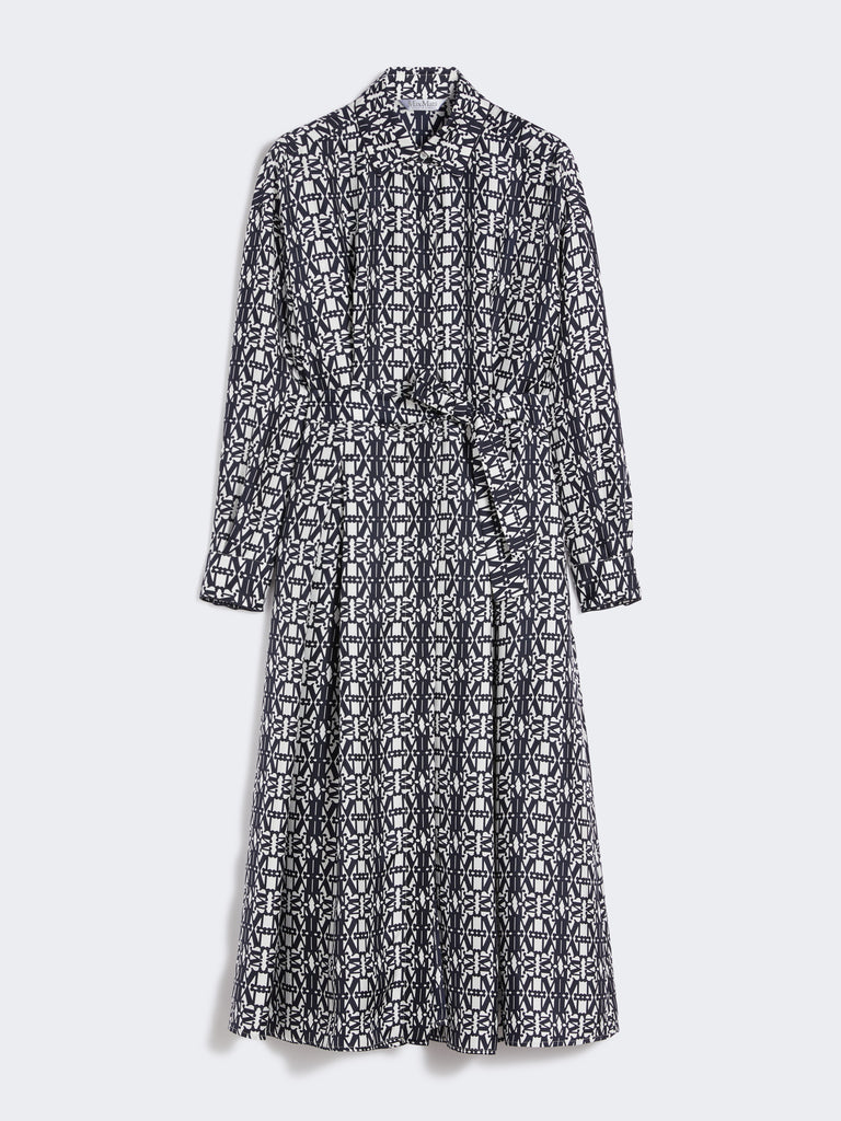 max mara printed twill shirt dress