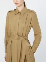 max mara linen and silk shirt dress for women