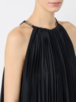 max mara sleeveless plissé-pleated taffeta dress for women