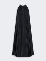 max mara sleeveless plissé-pleated taffeta dress for women