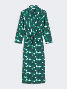 Printed poplin shirt dress