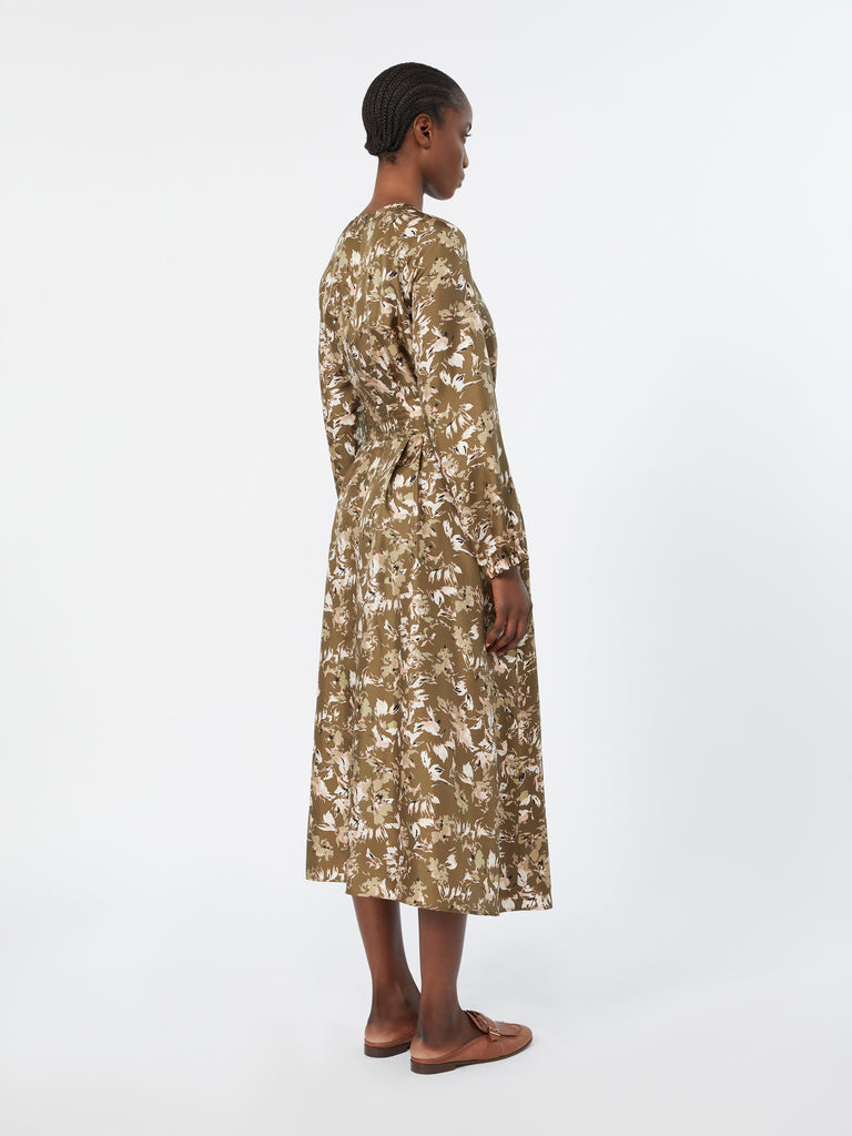 max mara printed silk twill dress