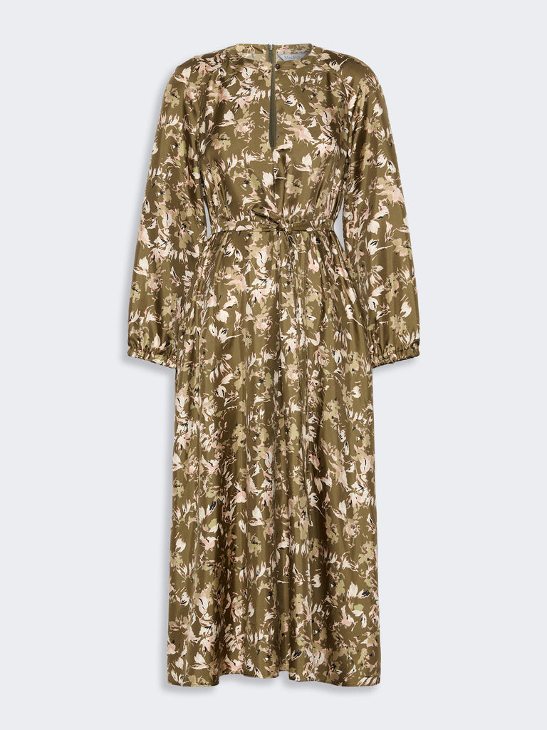 max mara printed silk twill dress