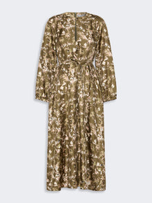 max mara printed silk twill dress for women