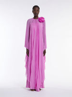 Pleated chiffon kaftan dress
