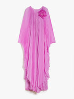 Pleated chiffon kaftan dress