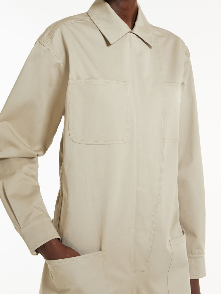Stretch cotton workwear jumpsuit