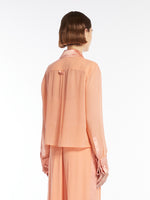 Silk Georgette Shirt for Women - Rose Gold - Max Mara UAE