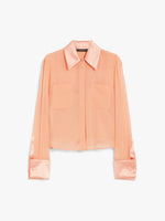 Silk Georgette Shirt for Women - Rose Gold - Max Mara UAE