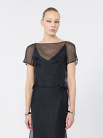 max mara boxy, silk organza blouse for women